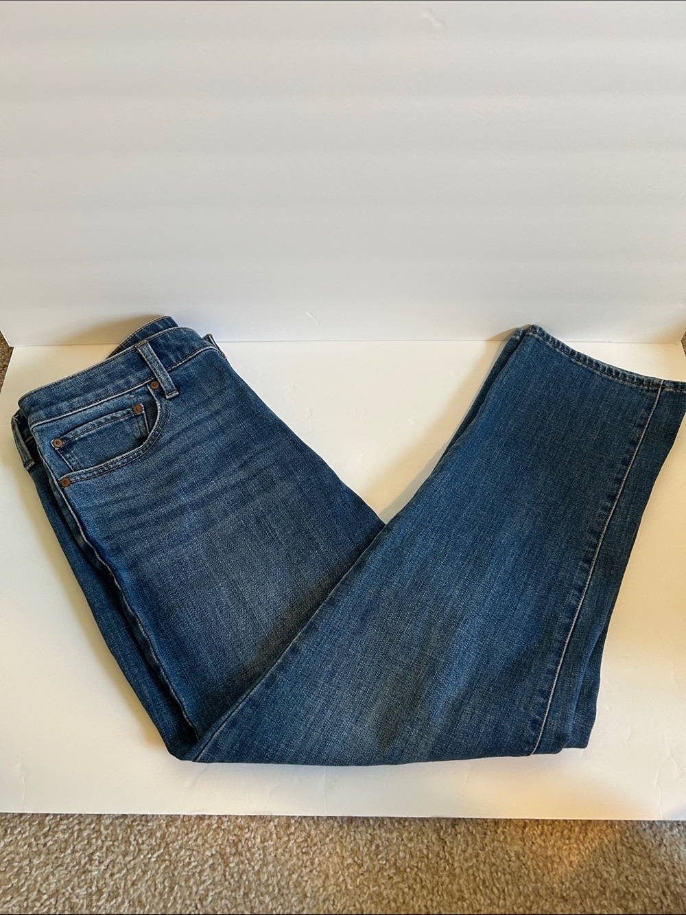 Talbots Women's Dark Blue Straight Leg Jeans high waisted 12